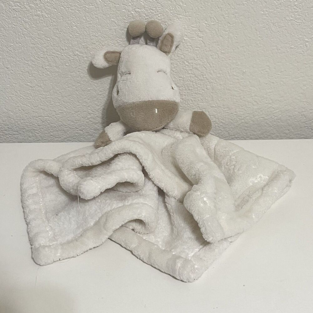 Thro James Giraffe Security Blanket Lovey Lovie Blankie Embossed Nunu